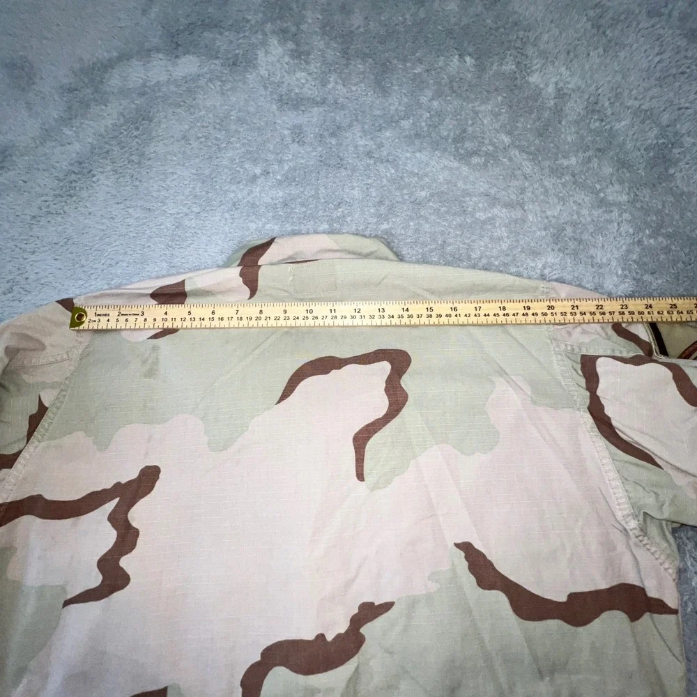 VTG USAF Air Force Desert Camo Combat Coat Jacket Military Patches Stripes Large